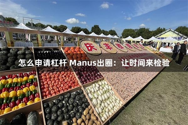 怎么申请杠杆 Manus出圈：让时间来检验