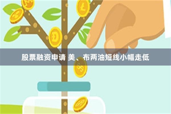 股票融资申请 美、布两油短线小幅走低