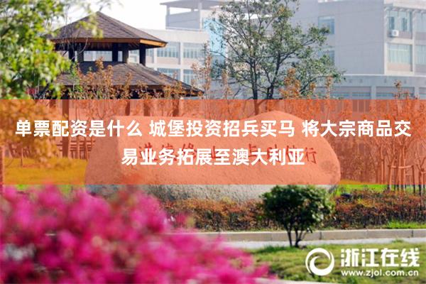 单票配资是什么 城堡投资招兵买马 将大宗商品交易业务拓展至澳大利亚